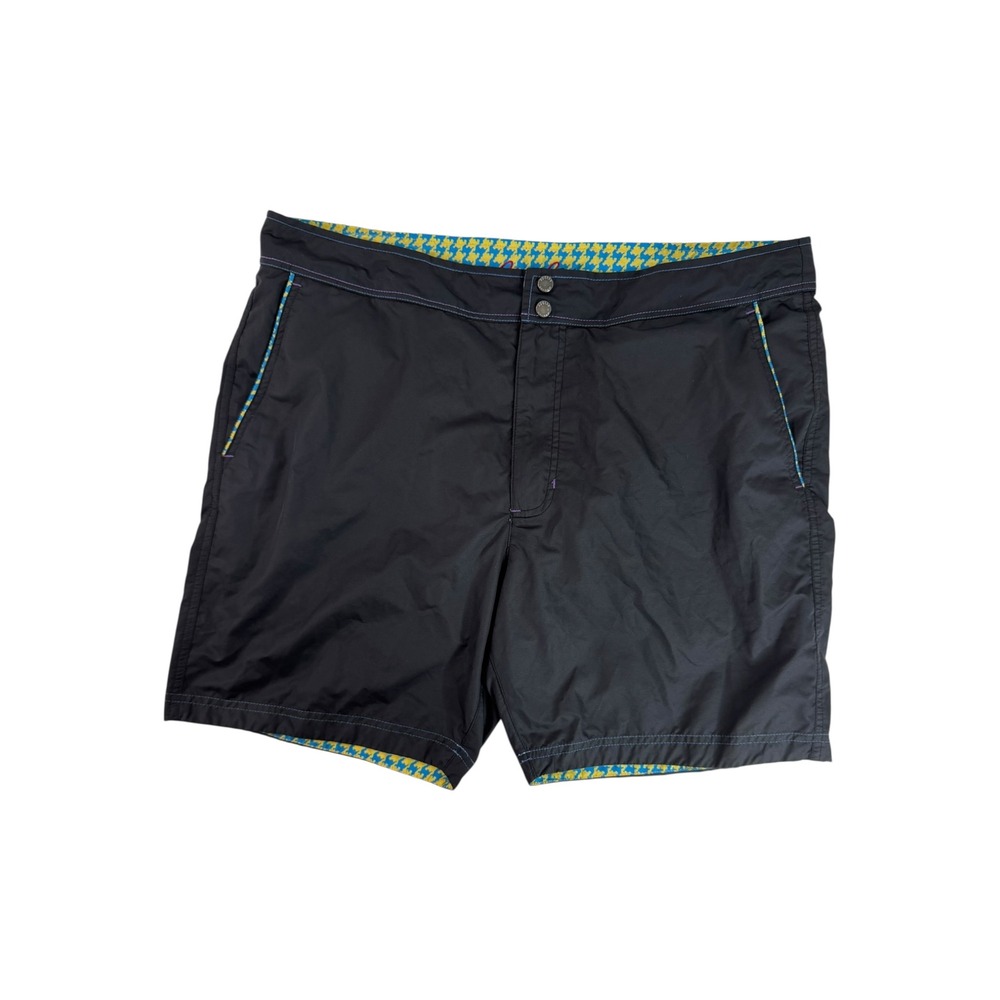 Robert Graham Swim Trunks Houndstooth Lined Quick Dry Classic Fit Men's Size 38‎